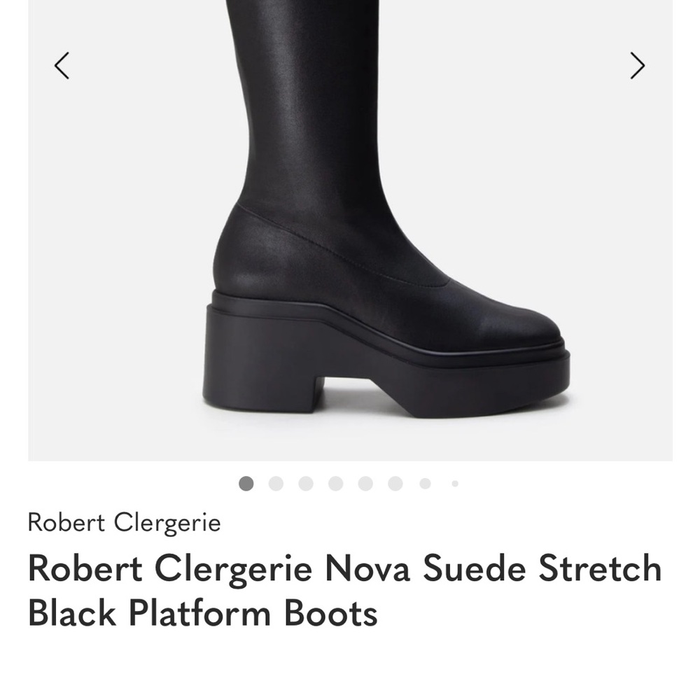 Robert Clergerie Black Suede Platform Boots